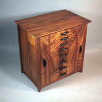 Koa earring and necklace Cabinet